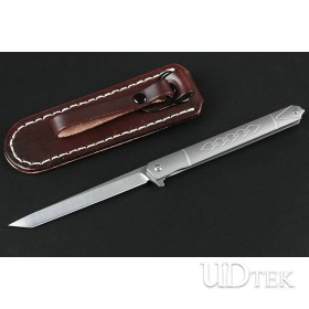 New design magical pen D2 blade Titanium handle folding knife UD405422